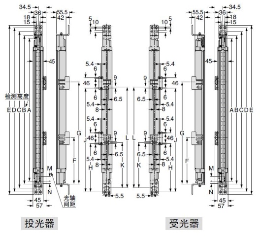 SF4B-□G 背面安裝