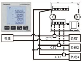 電源相同，單相2線的情況下，最多可同時測量3電路。