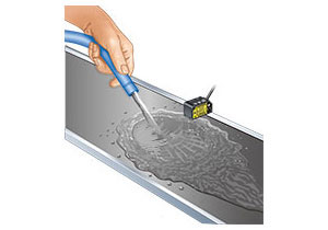 安裝在食品包裝生產線的水洗部分周邊(IP67)